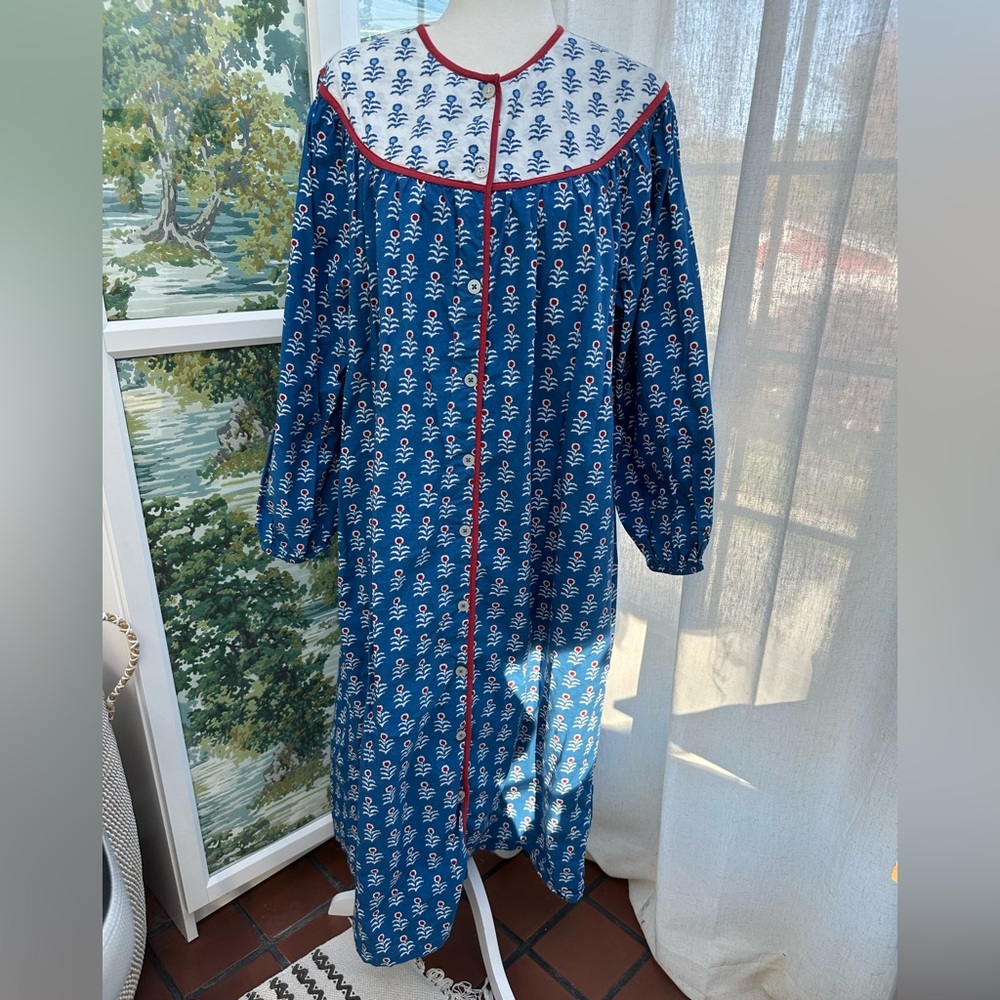 Printfresh x Pencil Paper Company Gorgeous Cotton Yoke Button Down Dress Sz M